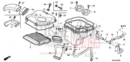 FILTRE A AIR GL1800D de 2013